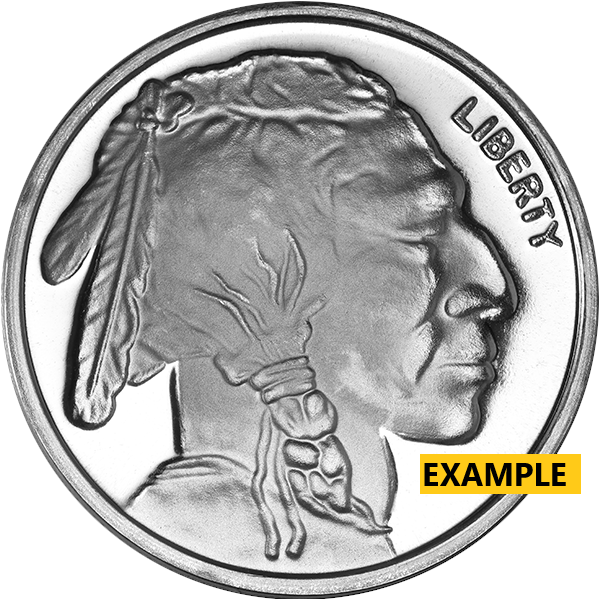 1 OZ SILVER ROUND BUFFALO